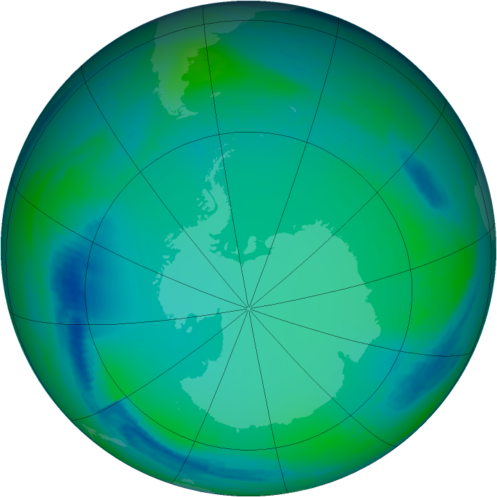 Ozone Map 2000-07-02